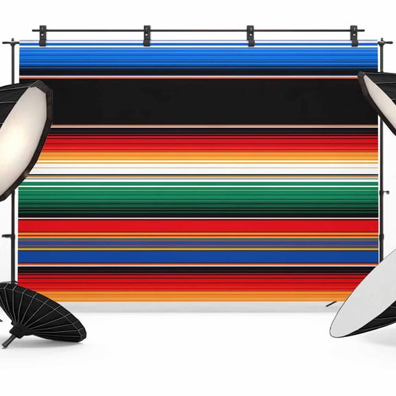 10x8ft Photo Backdrop, Colorful Striped Soft Polyester Backdrop Curtains Photography Backdrops, Boho Rainbow Abstract Stripes Art Brushed Background for Photoshoots Studio Video Portrait Parties