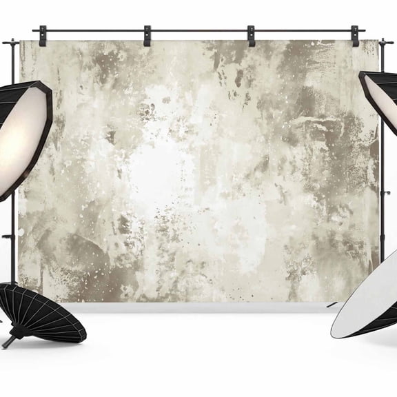 10x8ft Photo Backdrop, Light Gray Soft Polyester Backdrop Curtains Photography Backdrops, Vintage Minimalism Ombre Mottled Abstract Art Brushed Background for Photoshoots Studio Video Portrait Party