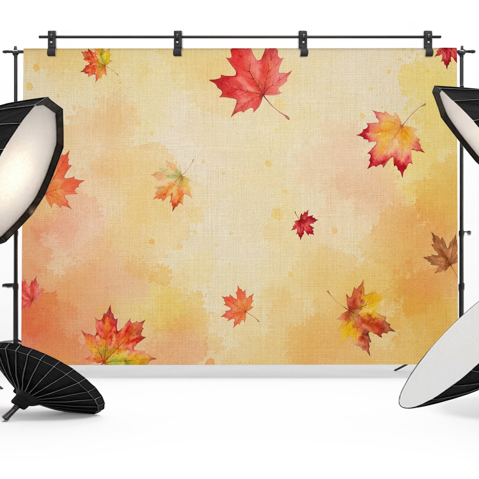 Design Background Maple 10x8ft Photo Backdrop, Maple Leaves Fall Soft Polyester Backdrop ...