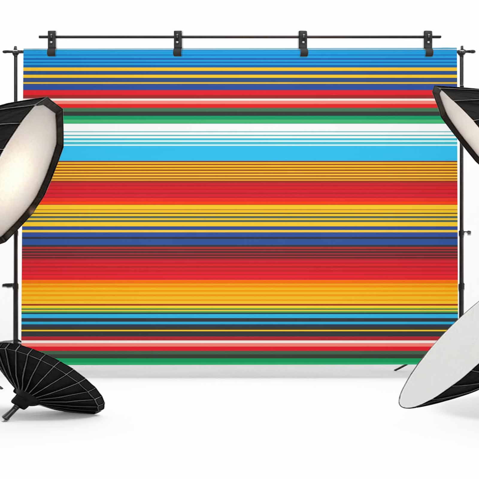 10x8ft Photo Backdrop, Mexican Stripes Soft Polyester Backdrop Curtains ...