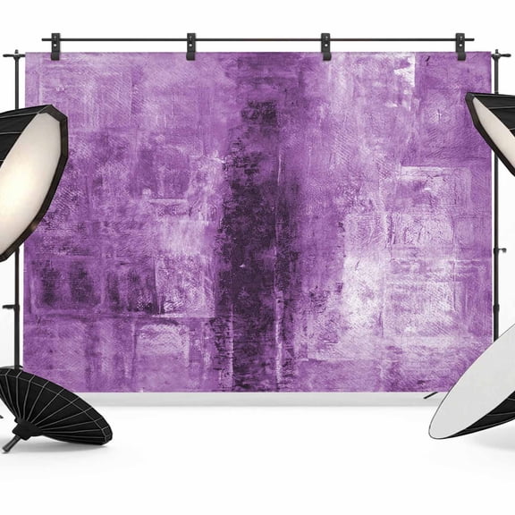 10x8ft Photo Backdrop, Purple Soft Polyester Backdrop Curtains Photography Backdrops, Retro Oil Painting Modern Abstract Art Aesthetics Brushed Background for Photoshoots Studio Portrait Parties