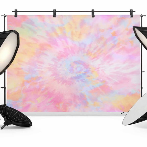 10x8ft Photo Backdrop, Rainbow Color Soft Polyester Backdrop Curtains Photography Backdrops, Fantasy Colorful Ombre Swirl Brushed Background for Photoshoots Studio Video Portrait Parties