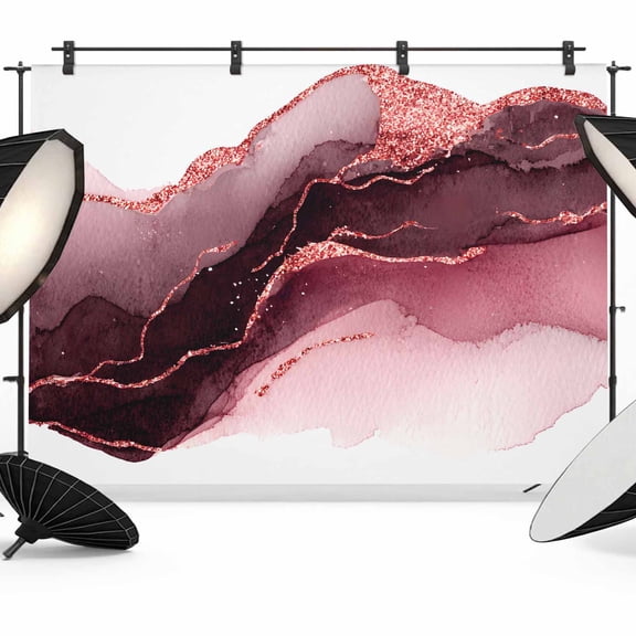 10x8ft Photo Backdrop, Rose Red Marble Soft Polyester Backdrop Curtains Photography Backdrops, Contemporary Abstract Fluid Aesthetic Brushed Background for Photoshoots Studio Video Portrait Parties