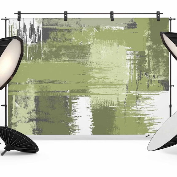 10x8ft Photo Backdrop, Sage Green Abstract Soft Polyester Backdrop Curtains Photography Backdrops, Modern Mottled Art Oil Painting Brushed Background for Photoshoots Studio Video Portrait Parties