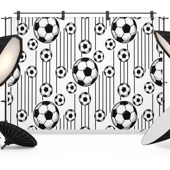 10x8ft Photo Backdrop, Soccer Striped Soft Polyester Backdrop Curtains Photography Backdrops, Football Modern Minimalist Black Geometric Brushed Background for Photoshoots Studio Video Portrait Party