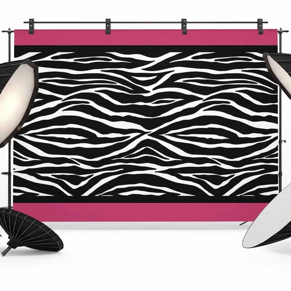 10x8ft Photo Backdrop, Zebra Printed Soft Polyester Backdrop Curtains Photography Backdrops, Modern Geometric Balck White Stripes Brushed Background for Photoshoots Studio Video Portrait Parties