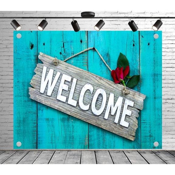 10x8ft Rustic Backdrop Turquoise Color Photo Backdrop Wood Panel Background for Theme Party Wedding Birthday Baby Shower Decoration Banner Photo Booth Props