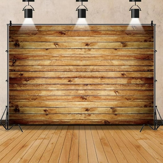 10x8ft Wood Backdrop Rustic Wooden Wall Brown Vintage Large Photo Background Baby Shower Birthday Party Wedding Fall Thanksgiving Christmas Cake Table Decoration Banner Backdrops Photo Booth Prop
