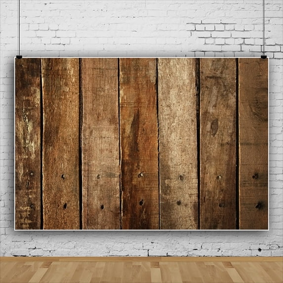 10x8ft Wood Backdrop,Vintage Wooden Boards Photography Background,Brown Barn Photo Studio Backdrops for Party Decorations