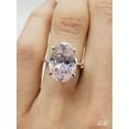 thumbnail image 1 of 10x8mm - 14x10mm Oval Cut CZ Diamond, 4-Prong Classic Solitaire Ring, 5A Quality Cubic Zirconia, Sterling Silver, 1 of 3