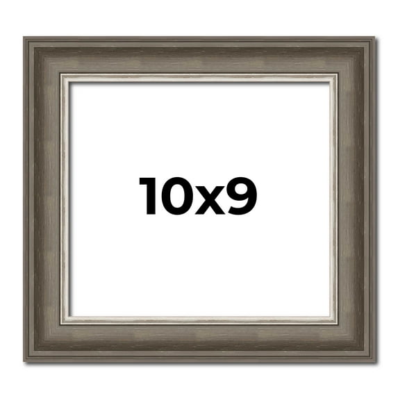 10x9 Frame Brown Solid Wood Picture Frame | 1.75 Inch Moulding Width | Austin Frame Complete with