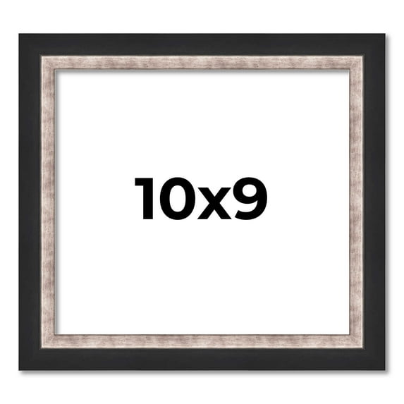 10x9 Frame Silver Real Wood Picture Frame Width 1.25 Inches | Interior Frame Depth 0.75 Inches |