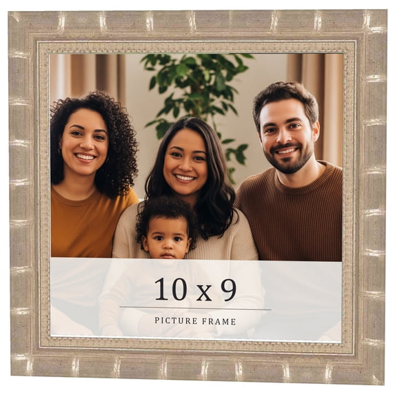 10x9 Frame Silver Real Wood Picture Frame Width 1.5 inches | Interior Frame Depth 0.5 inches |
