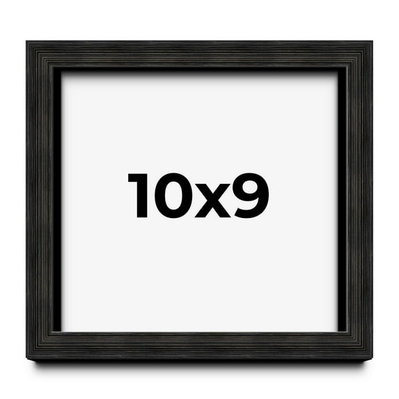 10x9 Shadow Box Black Rustic Barnwood Display Frame | 1.125 Inch Deep | 0.875 Inch Moulding Width