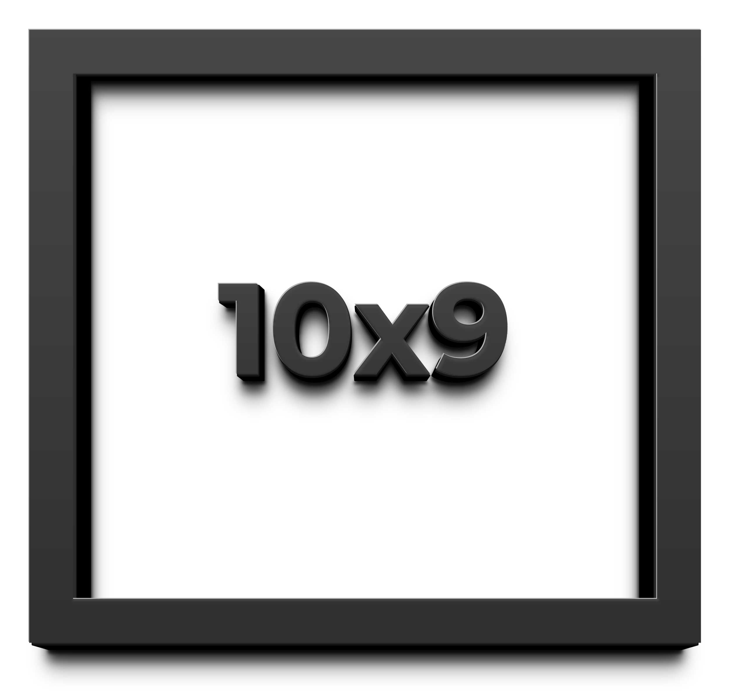 10x9 Shadow Box Frame Black | 1 inches Deep Real Wood Contemporary ...