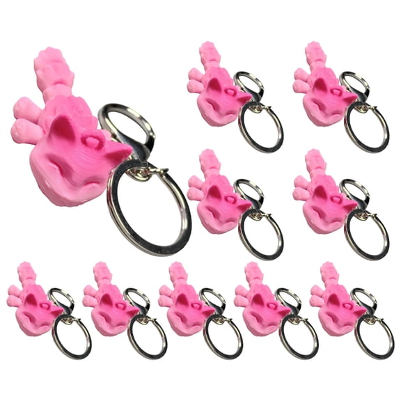 10xArticulated Kitty Keychain with Effects 3D Printed Bag Hanging Pendant