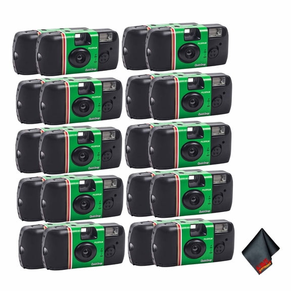 10xFUJIFILM QuickSnap Flash 400 Disposable Camera (27 Exposures, 2-Pack), Bundle