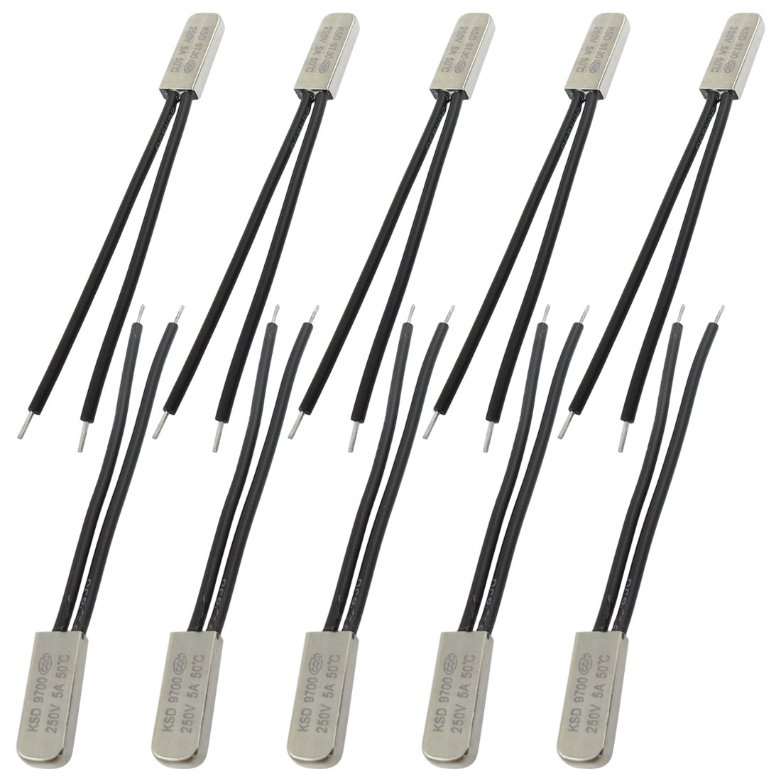 10xKSD9700 50C N.C Bimetal Temperature Switch Thermal Protector 250V 5A