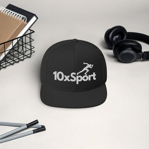 10xSport Snapback Hat | Classic Fit | Adjustable Snapback | Flat Brim & Structured Design