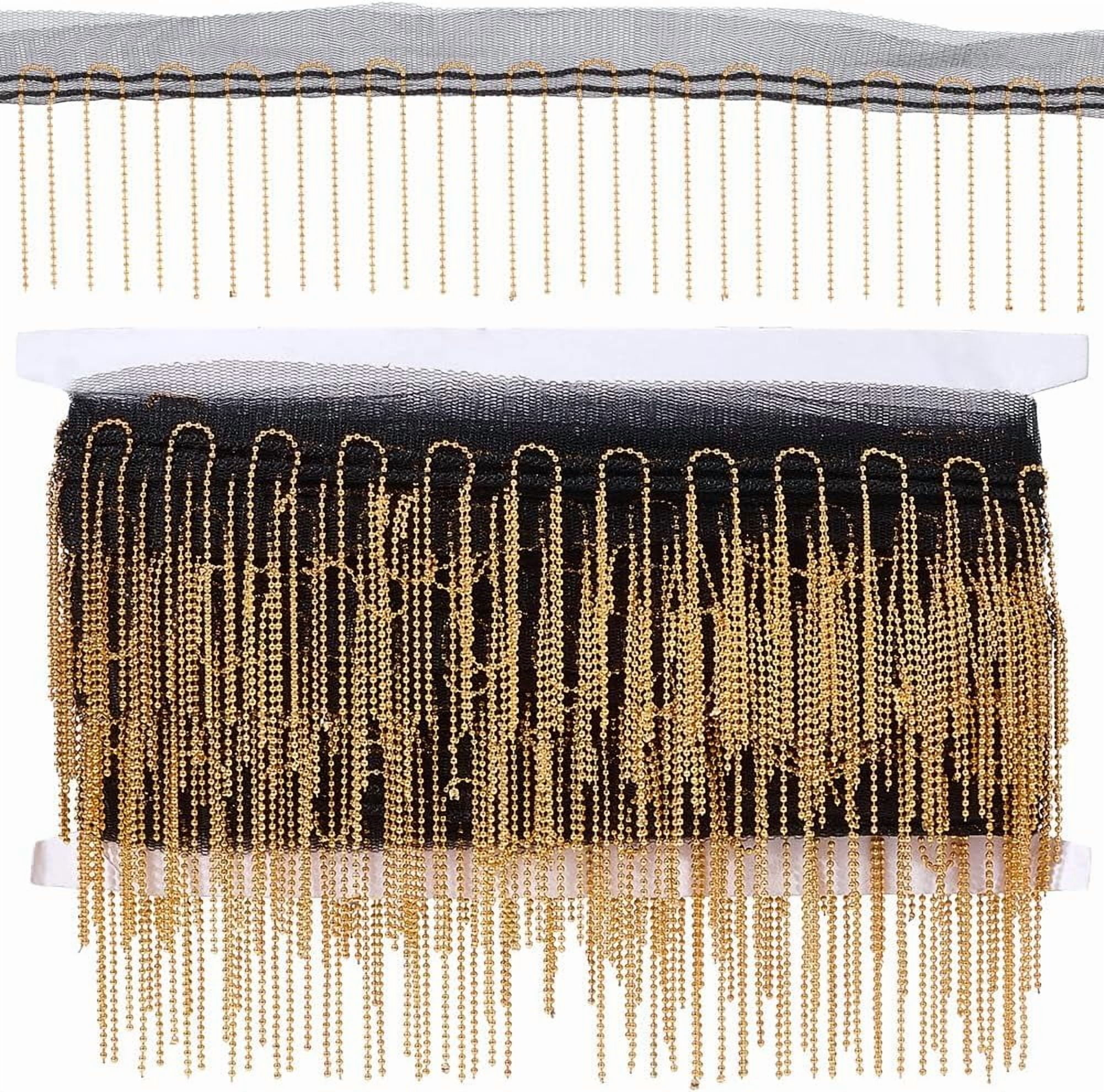 10yards Iron Rhinestone Ribbon Garment Accessories Golden 71mm
