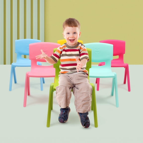 11.02*20.87in 6 PCS Multicolor School Chairs Stackable Child Chair 220.5lb for classroom,home