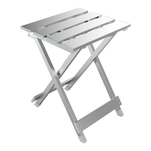 11.02" x 10.24" x 15.4" Aluminum Folding Side Table | Portable Outdoor Table for RV, Camping, Picnics & Patios | 200 lb Capacity | Space-Saving Design | No-Tool Assembly