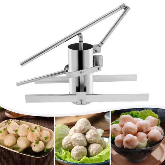 11.02lbs Manual Meatball Machine, Stainless Steel Commercial Household Meatball Maker, Customizable Speed