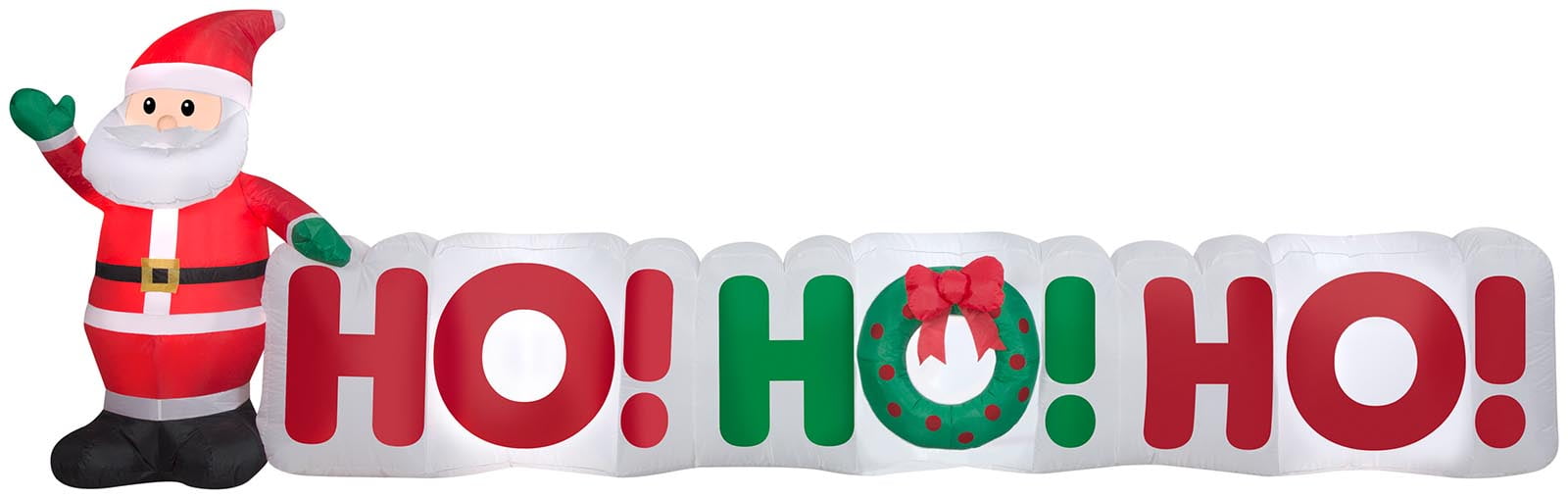 11 1/2' Gemmy Airblown Inflatable Christmas Santa Claus Ho Ho Ho Sign Yard Decoration