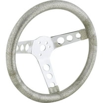 11-1/2 Inch Silver Metalflake Steering Wheel 3-1/2