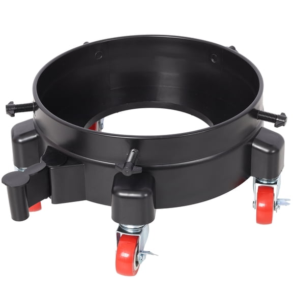 11 1/4 Inch Bucket Dolly, Removable Rolling Bucket Dolly Easy Push 5 Roll Swivel Casters to Move 360 Degree Turning for 5 Gallon Buckets Car Wash System Detailing Smoother Maneuvering, Black,