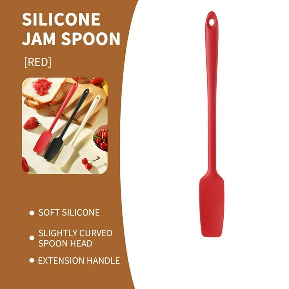 11.1" Silicone Spatulas - Set of 4 Multifunctional Small Kitchen Scraper Lotion Stirrer Tiny Makeup Beauty Spatula Reusable for Jam Jar, Cosmetic Bottles, Narrow Can and Thin Bottles
