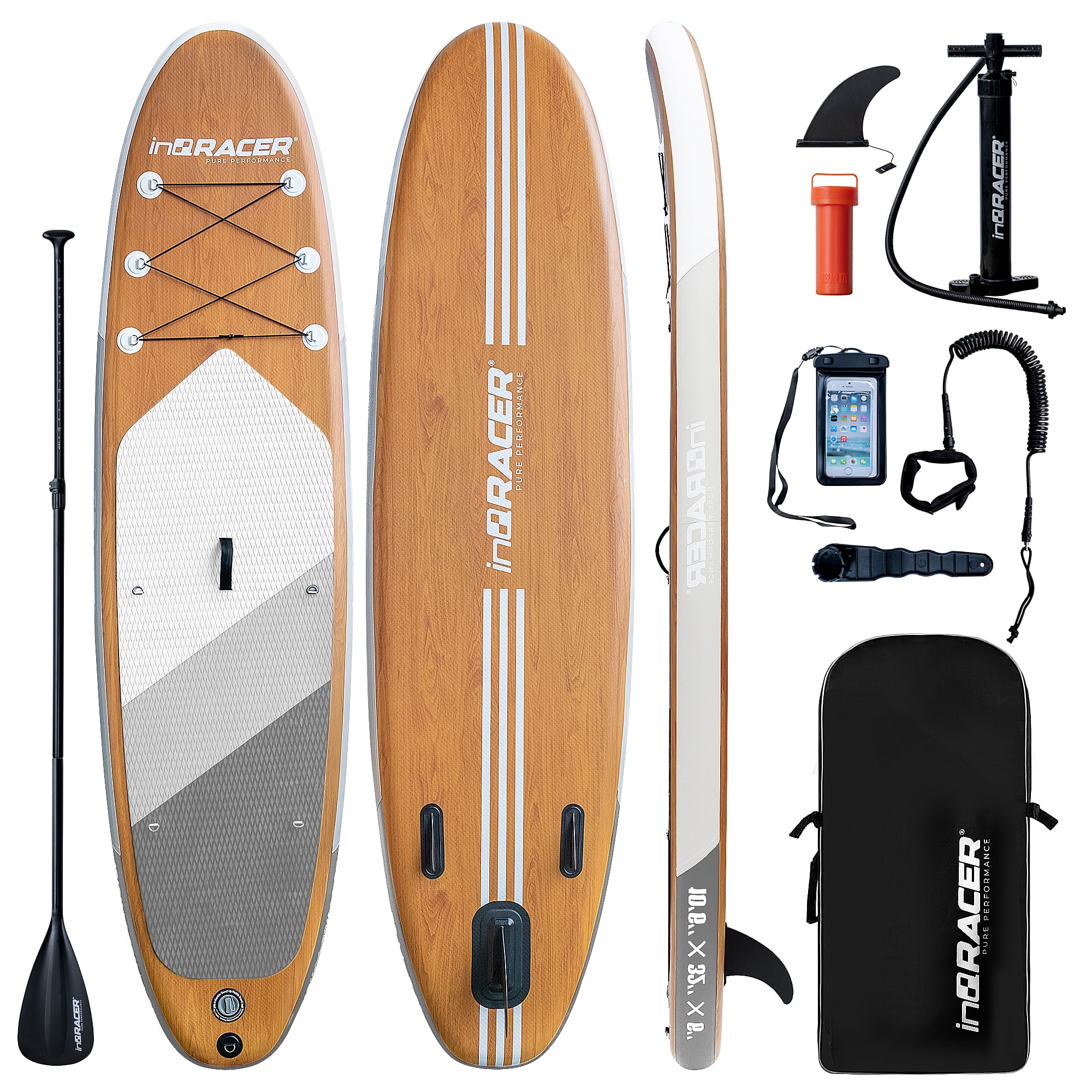 11'/10'6" Inflatable Stand Up Paddle Board with Free Premium SUP Accessories & Backpack