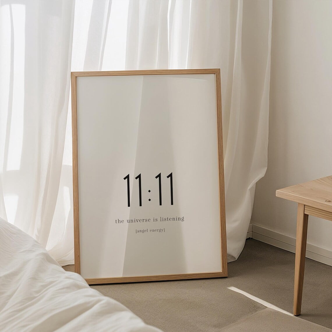 11,11 Angel Number Print • Angel No, Guide Wall Art, 1111