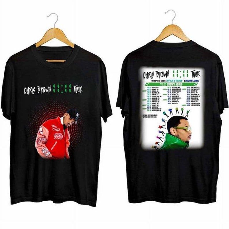 1111 Tour Chris Brown 2024 Shirt, Chris Brown Fan Shirt, Chris Brown