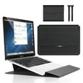 thumbnail image 1 of 11-12 Inch Universal Laptop Sleeve Case with Adjustable Stand - Leather Protective Cover, Magnetic Closure, Portable Computer Bag for 11-12 Inch Laptops, 1 of 8
