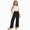 thumbnail image 1 of 11-12 Years Teen Cargo Pants Girls Casual Elastic High Waisted Pants for Girls Baggy Cargo with Pockets, 1 of 4