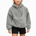 thumbnail image 1 of 11-12 Years Teen Girls And Boys Pet Pouch Hoodies Oversized Cat And Dog Pouch Sweatshirtst Puppy Comfy Pullover Hoodie With Pockets Casual Pullover Fall Winter Clothes Light Gray Pullovers, 1 of 6