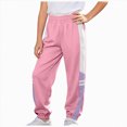 thumbnail image 1 of 11-12 Years Teen Girls Cargo Pants Baggy Y2K Kids High Waist Sweatpants Pockets Loose Fit Straight Wide Leg Casual Trousers, 1 of 9