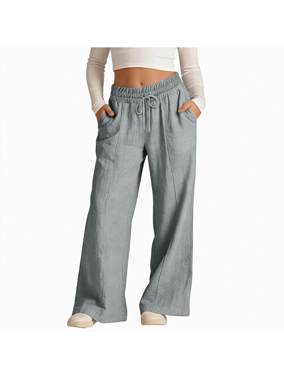 11-12 Years Teen Girls Teenager Casual Trousers Long Wide Leg Jogging Bottoms Kids Baggy Wide Leg Pants Jogger Trousers for Fall and Winter Grey Sweatpants