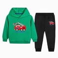 thumbnail image 1 of 11-12 Years Toddler Boys 2 Piece Outfit Set Fire Engine Graphic Hoodie and Pants, 1 of 5