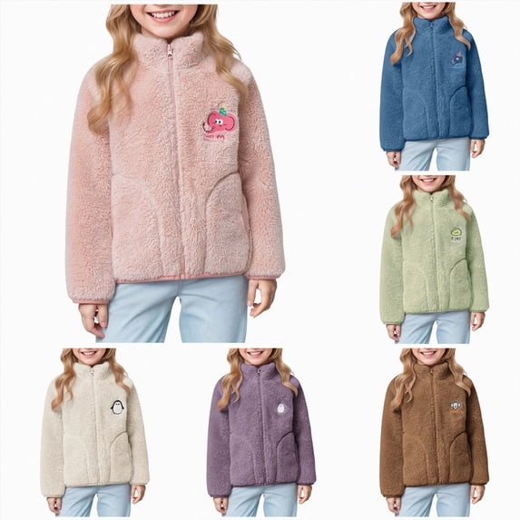 11-12 Years Tween Childrens Warm Jacket Boys And Girls Simple And Plush Jacket Zipper Cardigan School White Sweatshirt