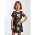 thumbnail image 1 of Girls Active Fashion Short Sleeve Summer Dress Comfort-Fit Crewneck Casual Dress for Girls Age 5-13, 1 of 6