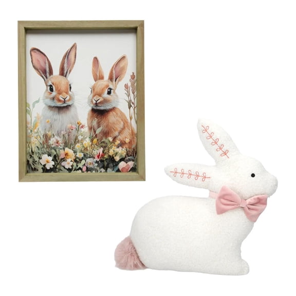 11"  15" Enchanted Garden Pillow & Art Home Decorating Kit  2 Pc.