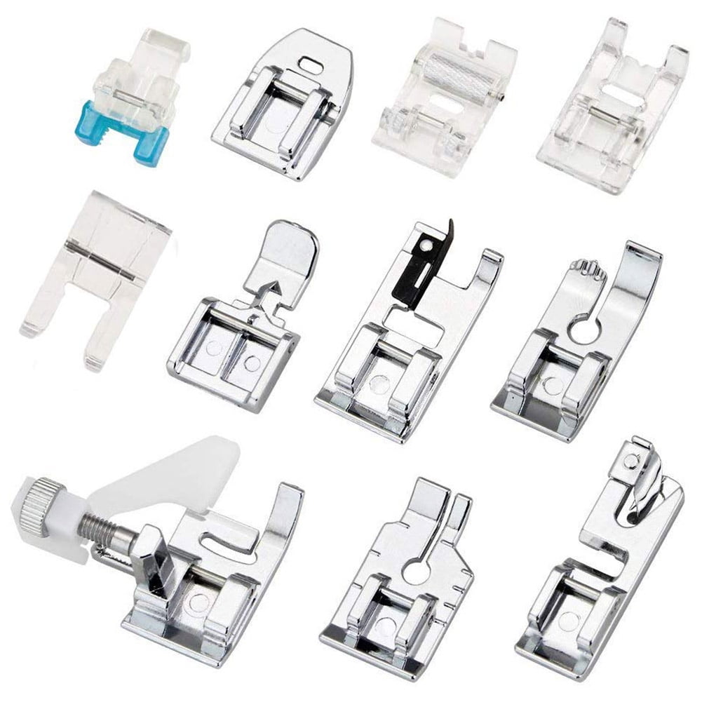 15-Piece Presser Foot Kit For Sewing Machines - Metal Feet Set With Storage Box, Multifunction Compatible