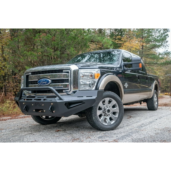 11-16 F250/F350/F450/F550 Red Steel Front W/ Pre-Runner Guard Bumper Fits select: 2011,2013-2016 FORD F250