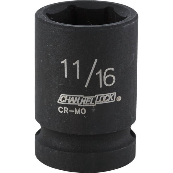 Channellock Triple Square Drive Socket 313181 - Shallow Impact, Black Oxide Finish - One Size