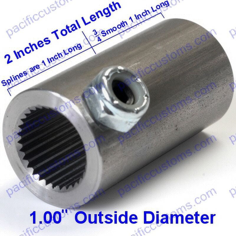 11/16 Inch 36 Spline To 3/4 Smooth Coupler For Steering Shafts On The