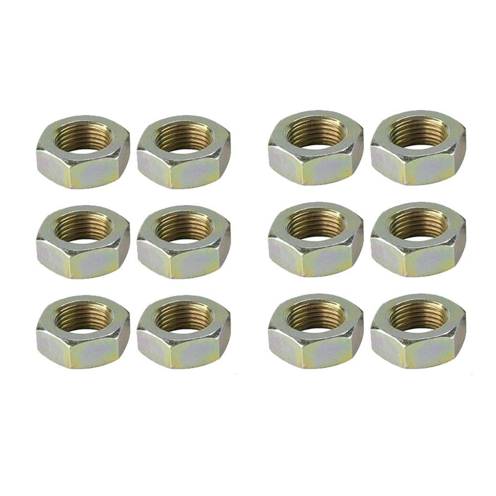 Speedway Motors 11/16 Inch Steel Jam Nuts Kit Includes Right and Left-Hand Fine Thread 11/16-18 Nuts Zinc-Coated Steel Construction Ideal for Rod Ends, Heim Joints, and  Tie Rods