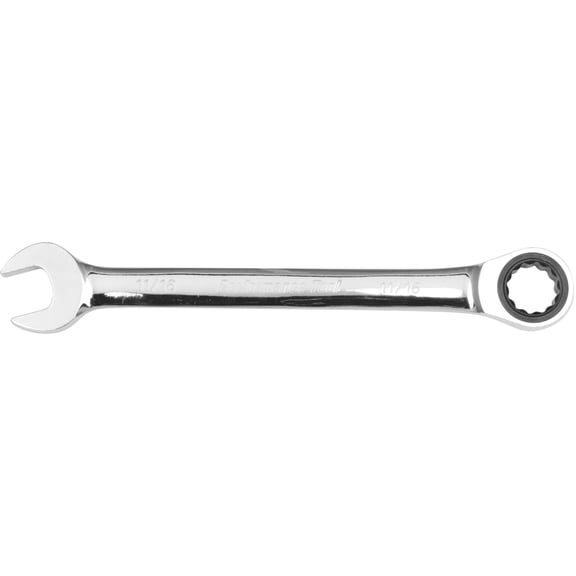 Performance Tool W30257 Professional Chrome Vanadium SAE 11/16-Inch Ratcheting Wrench