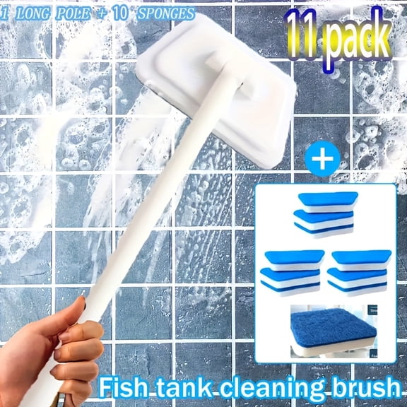 11/16pcs Multi-function Cleaning Brush Manual Detachable Long Handle Replaceable Head Suitable For Bathroom Floor Tiles And Bathtub Home Essential Cleaning Tools